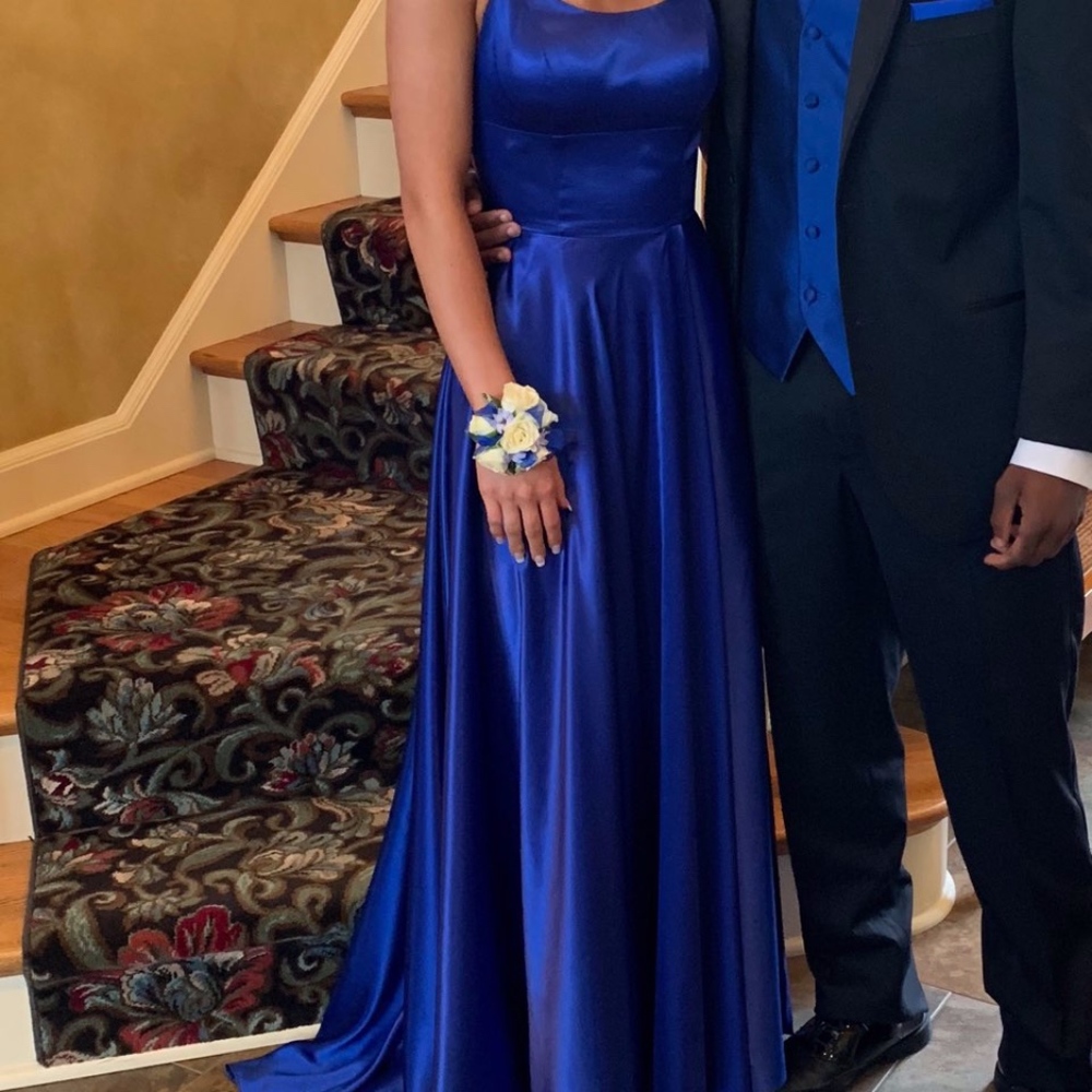 Sherry Hill Evening Dress - Cobalt - Size 0